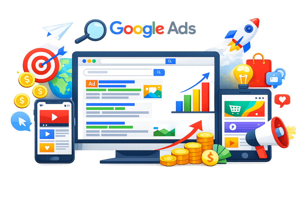 บริการรับทำ Google Ads เพิ่มยอดขายทะลุเป้า
