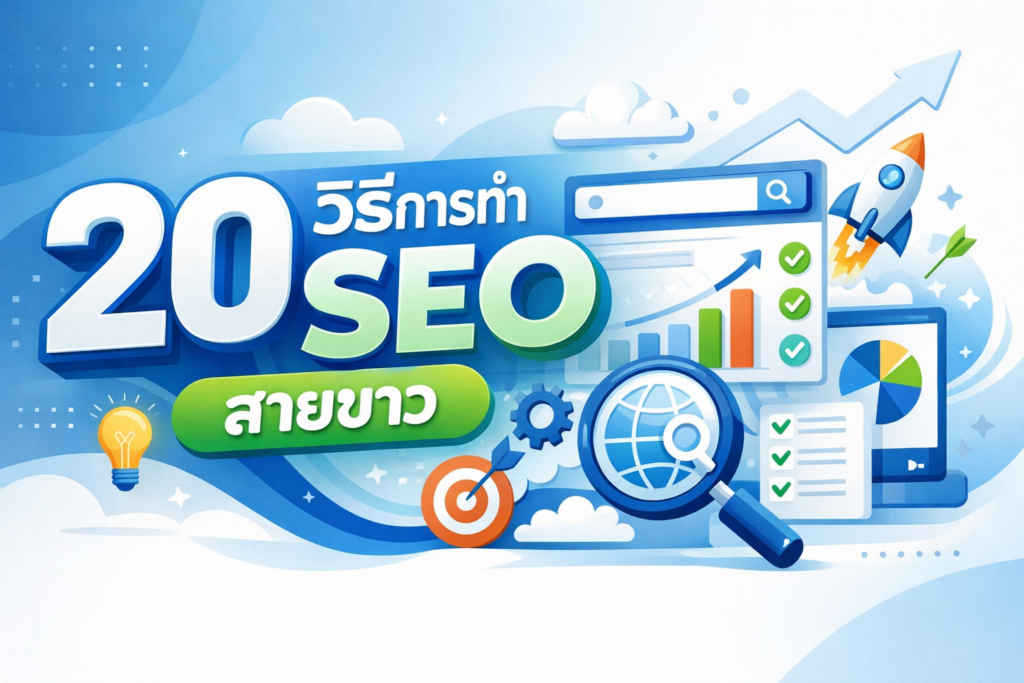 20 วิธีการทำ SEO สายขาว ทำต่อเนื่อง 6 เดือน ได้ผล 100 %