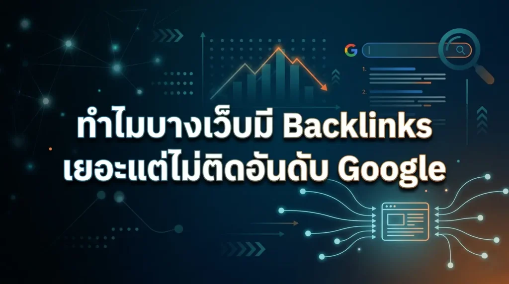ทำไมบางเว็บมี Backlinks เยอะแต่ไม่ติดอันดับ Google